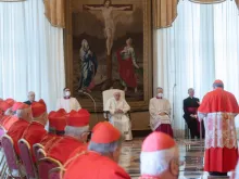 Pope Francis holds an Ordinary Public Consistory in the Consistory Hall of the Apostolic Palace, May 3, 2021.